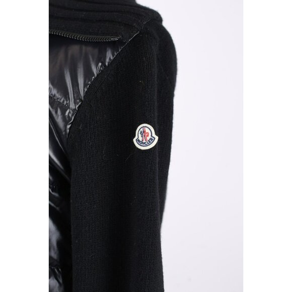 $1,270 Moncler Tricot Down Cardigan SZ S Black MINT - Picture 3 of 9